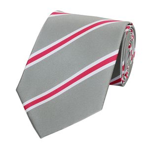 Fabio Farini Breite Krawatten in Farbton Grau 8cm, Breite:8cm, Farbe:Silver & Hummingbird Pink & December Dawn