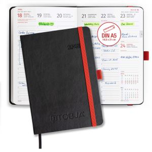 Buchkalender 2026 A5 1 Woche 2 Seiten | Halbstunden-Taktung von 6-21 Uhr ,Kalender 2026 A5 Wochenplaner & Terminkalender | Taschenkalender 2026 A5