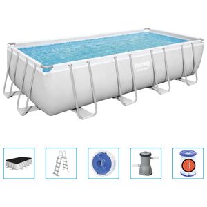 Bestway Power Steel Pool-Set Rechteckig 488×244×122 cm