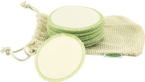 Io Nova Wiederverwendbare Wattepads mit Wäschebeutel, 12er Set