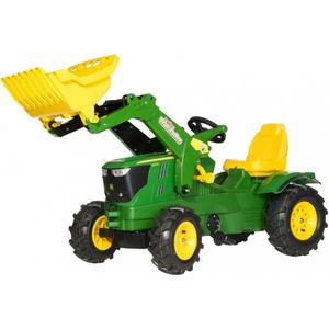 rolly toys Farmtrac John Deere 6210R Trettraktor mit Trac Lader, Maße: 142x53x81 cm; 61 110 2