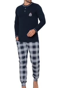 Herren Pyjama 86 Schlafanzug Nachtanzug Herrenmode Lang Langarm XL