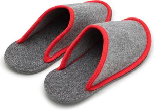PANTOFFELMANN Gästepantoffel Walkfilz mit ABS-Sohle Herren Damen Gästehausschuh Filzpantoffel Haussschuhe Gäste Pantoffel Rot M(36-39)