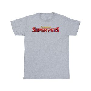 DC Comics - "DC Comics DC League Of Super-Pets Movie Logo" T-Shirt für Mädchen BI16958 (152-158) (Grau)