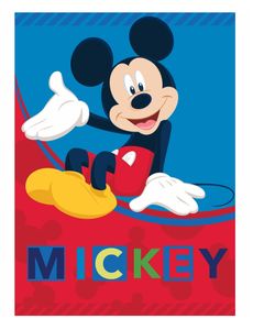 Disney vliesdecke Mickey Mouse junior 100 x 140 cm rot/blau, Farbe:Rot,Blau