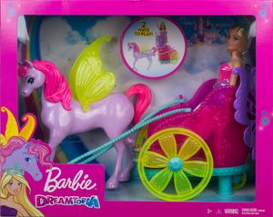 Barbie Dreamtopia Prinzessin Puppe, Pegasus und Kutsche