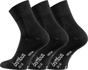 TippTexx 24 6 Paar kurze Bambus-Socken, Quarter Socken, Schwarz, Größe 39-42