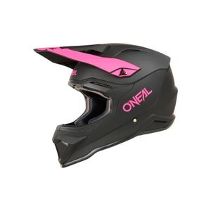 O'NEAL Kinder Motocross Helm 1SRS Solid , schwarz pink, XL