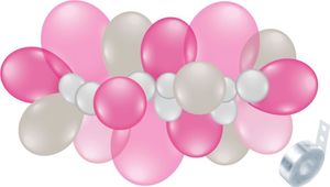 1 DIY Ballongirlande in pink 61 tlg. - ergeben ca. 2,40 m