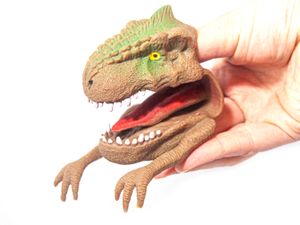 Stretch Fingerpuppe Dinosaurier braun