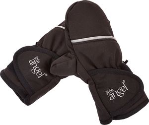 Fäustlinge Softshell STRETCH Outlast® - schwarz-grau gestickt, 3