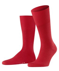 FALKE Herren Socken - Airport, Kurzstrumpf, Freizeit- und Business-Socken, Unifarben Rot (Scarlet) 45-46