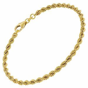 trendor 51879 Damen-Armband 333 Gold / 8 Karat Kordelkette, 18,5 cm