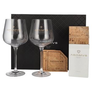 Adamus Dry Gin Limited Edition 2020 44,4% Vol. 0,7l in Geschenkbox mit 2 Gläsern & Kork Untersetzer