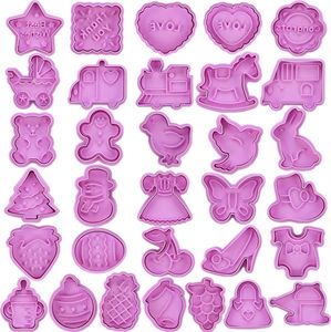 32-teiliges Ausstechformen-Set, 3D-Ausstechformen-Set, High Heels, Kleider, Schmetterlinge usw. Geeignet für alle Arten von Festivals.
