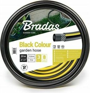 Bradas Gartenschlauch Schwarz 1/2" 50M 3-Lagig Garten Schlauch Wbc1/250