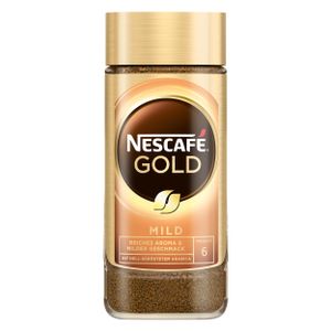 Nescafé Gold Mild, löslicher Bohnenkaffee, Kaffee, gemahlener Röstkaffee, Glas, 100 g