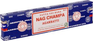 Satya Nag Champa, Sai Baba Satya Incense Räucherstäbchen 40 g - Nag Champa, Blau, 21*4*2 cm, Indische Räucherstäbchen