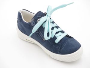 Superfit Mädchen-Sneaker-Schnürhalbschuh TENSY Blau, Farbe:blau, EU Größe:34