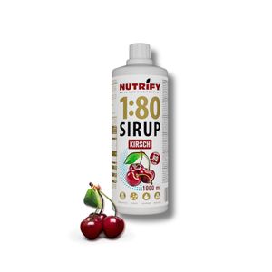NUTRIFY Vital Drink 1:80 Sirup 1L für 80 Liter Getränkesirup Sirup – Kirsche