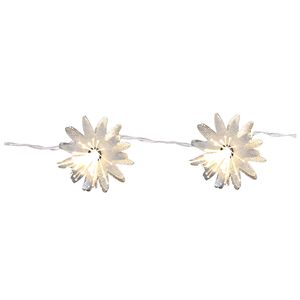 Best Season LED-Lichterkette "Fibre Flower" 10teilig LED w/w, 0,9m,Timer, Batterie, 726-41