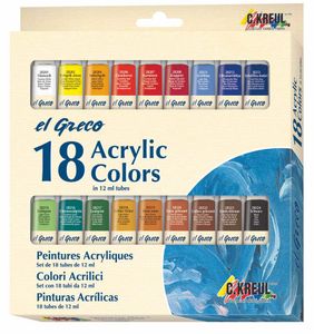 KREUL Acrylfarbe el Greco 12 ml 18er Set