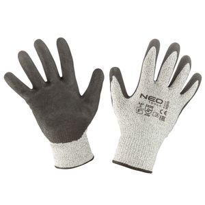 NEO TOOLS Arbeitshandschuhe Schnittschutzhandschuhe Größe 8 | 4X43D, Nitril-Beschichtung, ohne Nähte, Industriehandschuhe in Gr. 8, 9 und 10 erhältlich, 100 % Polyester