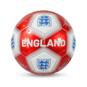 England FA -  Metallic Fußball mit Unterschriften RD2689 (5) (Rot/Weiß/Marineblau)