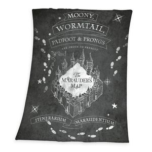 Harry Potter Karte des Rumtreibers Fleecedecke 130 x 170 cm