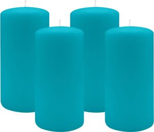 2er Set Adventskranzkerzen Ocean Blau Ø 100 x 300 mm