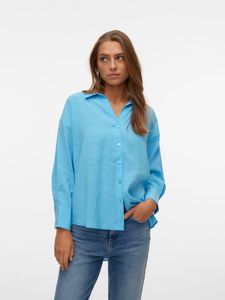 Oversized Hemdbluse Seidig Legeres Oberteil Shirt VMQUEENY  | S