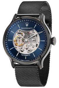 Maserati R8823118006 Pánské hodinky Epoca Skeleton Automatic Grey/Blue
