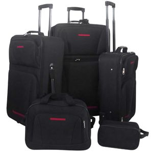 Leap Reiseset Kofferset 5-teilig Schwarz Taschen & Koffer Reisekoffer Farbe Schwarz Anzahl der Räder 2 0 0
