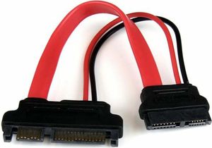 StarTech.com SLSATAADAP6, 0,1524 m, SATA III, Slimline SATA 13 pin, SATA 7+15 pin, Męska/Żeńska, Czerwony