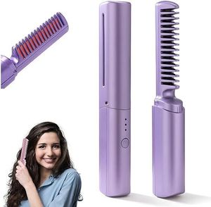 Prenosný nabíjateľný hrebeň na žehlenie vlasov s 3 teplotnými nastaveniami (1x hrebeň + 1x USB nabíjačka) - MINIGLAM