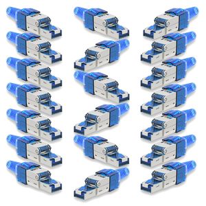 20x Netzwerk Stecker CAT 7 Werkzeuglos RJ45 CAT7 Netzwerkstecker Netzwerkkabel