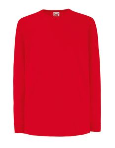 F240K - Fruit of the Loom Kids´ Valueweight Long Sleeve T Red    128
