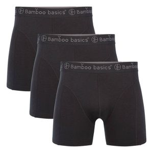 Bamboo basics Herren Boxer Shorts RICO, 3er Pack - atmungsaktiv, Single Jersey Schwarz L