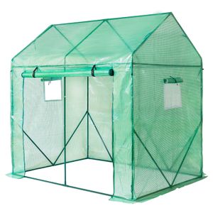 Glashaus mit Regal PVC Abdeckung Tomatengewächshaus Outdoor Zelt Haus Pflanzen 