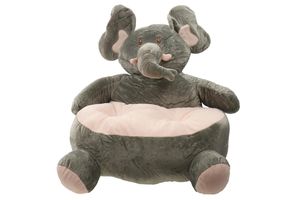 Sessel/Stuhl/Sofa/Sitzsack für Kinder, Tiere, weicher Plüschbezug 50*50*45cm (Elefant)