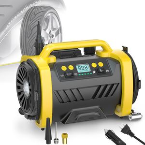 Auto Luftpumpe Elektrisch Luftkompressor Digital tragbar air Compressor, LCD Bildschirm 12V DC Verpackung für Auto, Fahrrad, Motorrad, Ball usw
