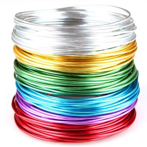 Schmuckdraht-Set Basic - 6 Farben auf Rollen (je 5m) - Aluminium Basteldraht Ø 2mm
