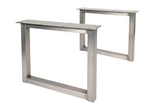 SIT Möbel Tischgestell | aus Stahl in antiksilbern | B 75 x T 15 x H 73 cm | 07112-40 | Serie TOPS & TABLES
