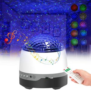Sternenhimmel Projektor LED Bluetooth Wasserwelle Nachtlicht Musik Lautsprecher