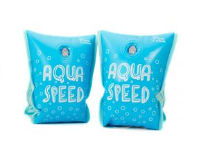 AQUA-SPEED Schwimmflügel Mit Innenfutter Schwimmhilfe Badespaß Für Babys Und Kinder Bis 3 Jahren (11 Bis 18 kg) Premium Armbands, Blau 02