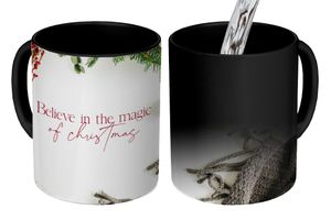 MuchoWow® Kouzelný pohár Zima - citát - Vánoce - vánoční ozdoby 350 ml Barva měnící se pohár Dárkový nápad - foto hrnek