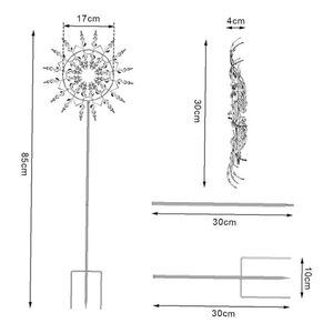 Windmühlen-Windfänger aus Metall, Edelstahl, für Hof, Garten, Dekoration, Ornament (Brise kann sich nicht bewegen)