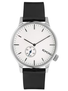 Komono KOM-W3002 Winston Subs Armbanduhr Silber/Weiß