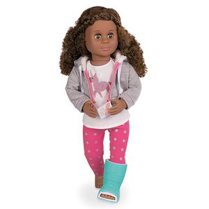 Our Generation - Deluxe Get Well Soon Outfit - Gipsbein GUTE BESSERUNG für Puppe 46 cm