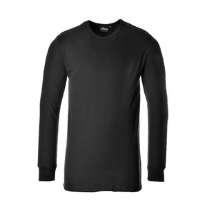 Portwest - T-Shirt Thermisches Material für Herren  Langärmlig PW282 (L) (Schwarz)